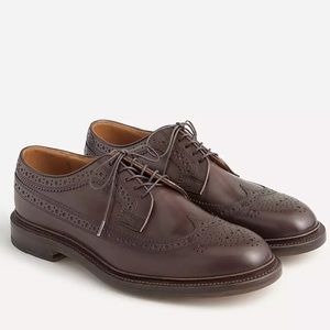 J Crew Ludlow Wing Tips Dress Shoes in Cigar Brown